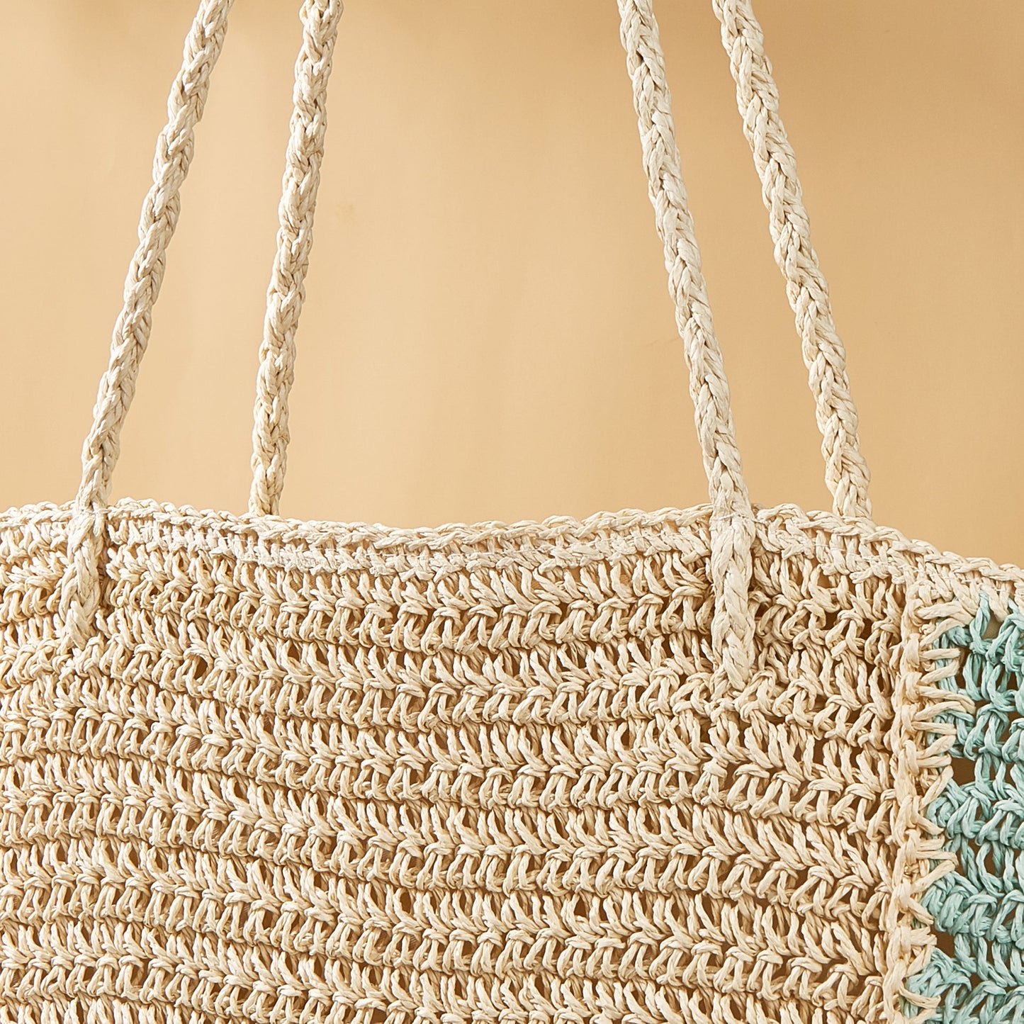 Summer Woven Shoulder Bag – Rustic Straw Handbag, Beach Vacation Tote, Casual Trendy Purse - -