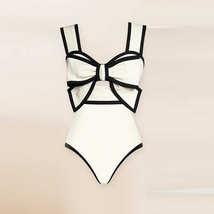 Sexy Swimsuit Women Conservative Cover Belly Lace up Swimsuit Spring Chiffon Beach Skirt Set Swimsuit - White Swimsuit - Skirts