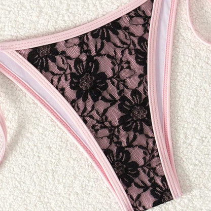Sexy Lace Bikini Set Swimsuit - -