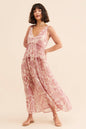 Spring Summer Women Clothing Bohemian Retro Stitching Maxi Dress - Image Color 2 - dress
