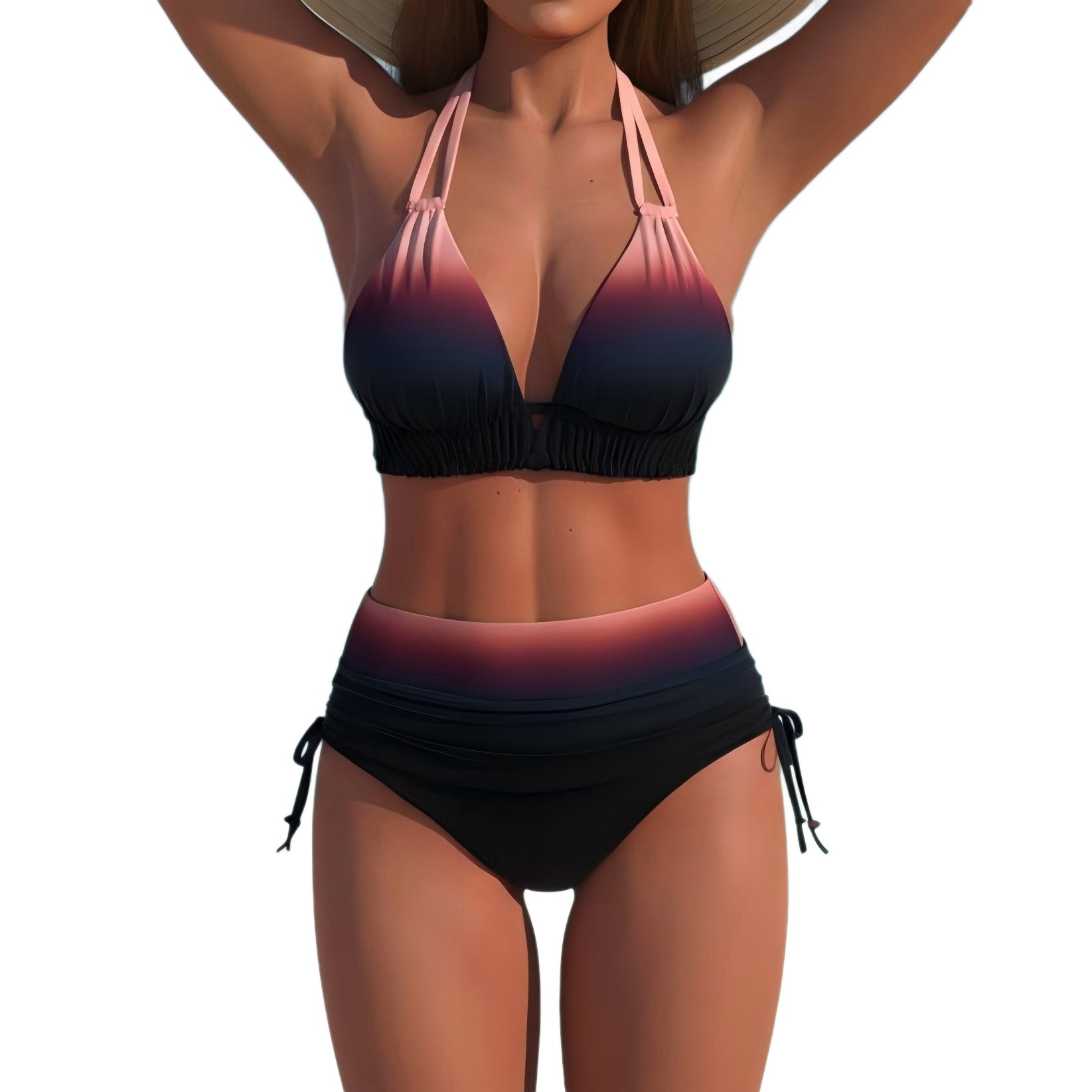 Sexy Gradient Women's Two Piece Bikini Swimsuit - -