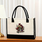 Canvas tote bag, large capacity printed tote bag women's, fashionable waterproof portable shopping bag - Pattern 5 43*13.5*30.5CM -