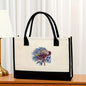 Canvas tote bag, large capacity printed tote bag women's, fashionable waterproof portable shopping bag - Pattern 10 43*13.5*30.5CM -