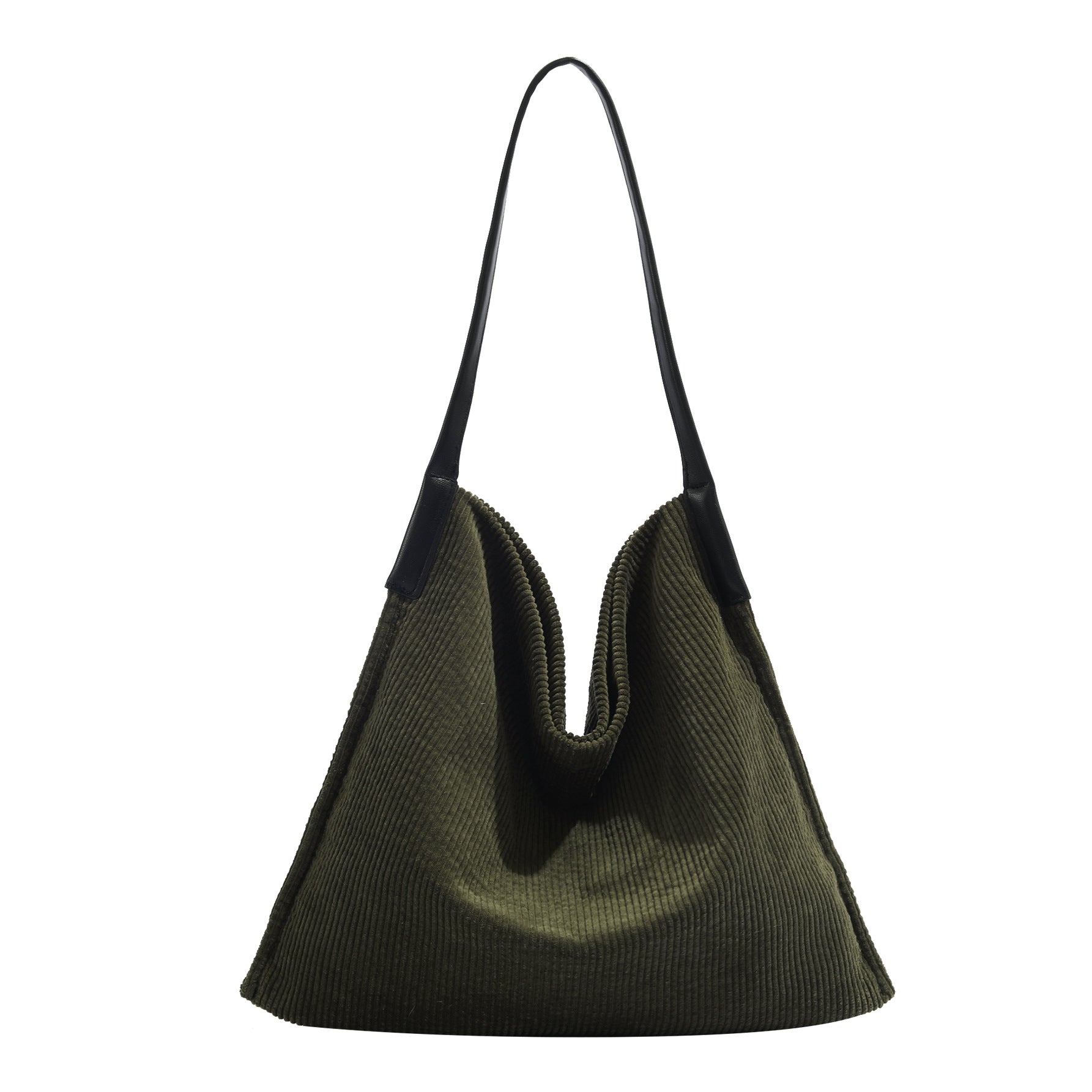 Corduroy large capacity hobo bag, tote bag women, casual commuting shoulder bag large, - -