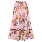 Swimsuit Pink Floral Sweet Seaside Vacation Swimsuit Set Women - One Size Skirt -