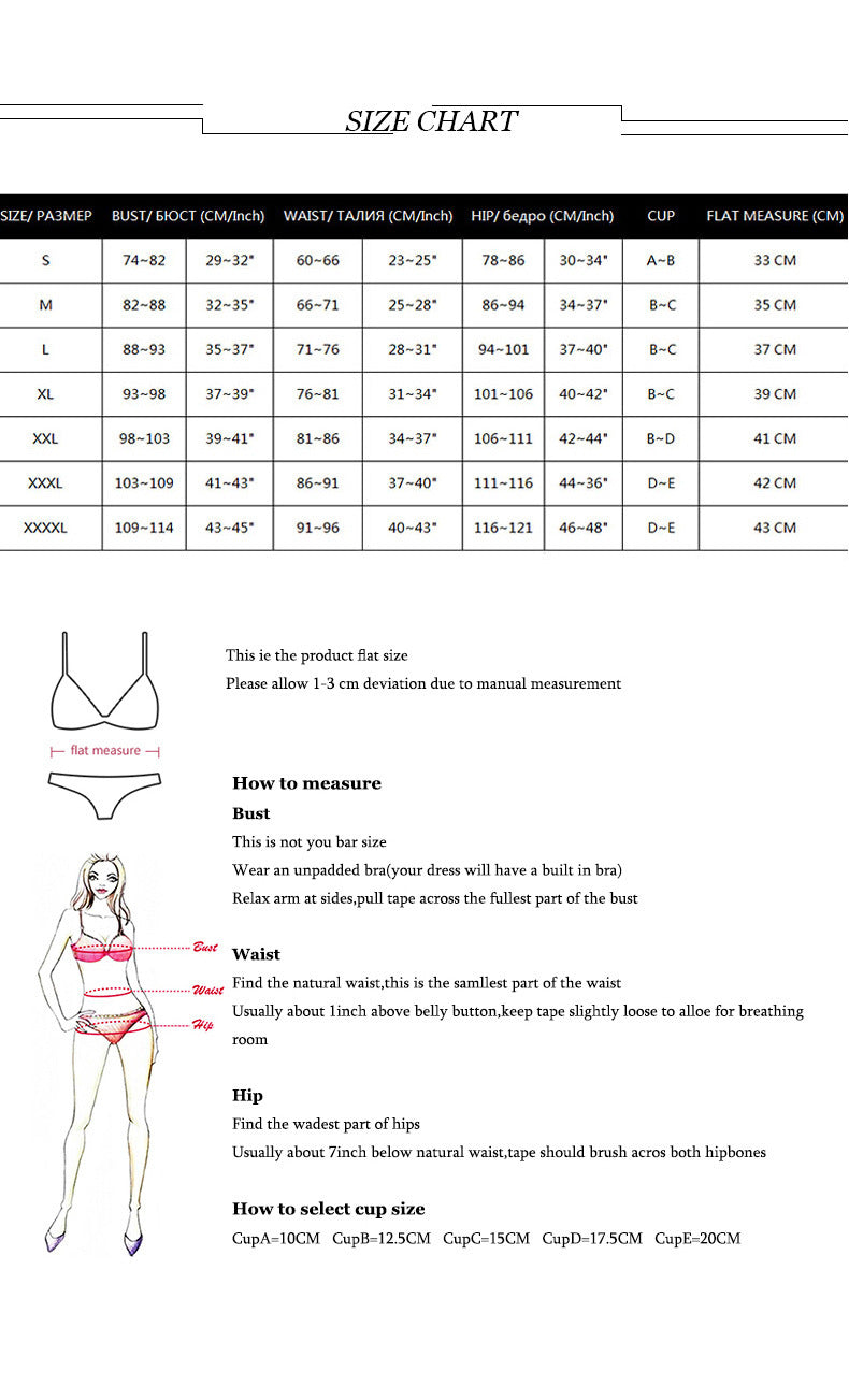 Bikini Three Piece Set Printed Sexy Cover Up Swimsuit for Women - -