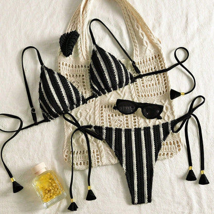 Bikini Set Special Multi color Double Strap Swimsuit Women's Bathing Suit - -