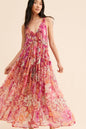 Spring Summer Women Clothing Bohemian Retro Stitching Maxi Dress - Color as in Picture 3 - dress