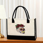 Canvas tote bag, large capacity printed tote bag women's, fashionable waterproof portable shopping bag - Pattern 4 43*13.5*30.5CM -