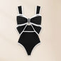 Sexy Swimsuit Women Conservative Cover Belly Lace up Swimsuit Spring Chiffon Beach Skirt Set Swimsuit - Black Swimsuit - Skirts