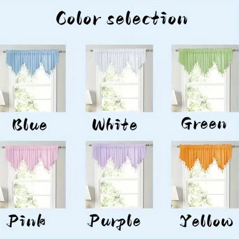 Solid Color Triangle Short Curtain - Kia Day Design