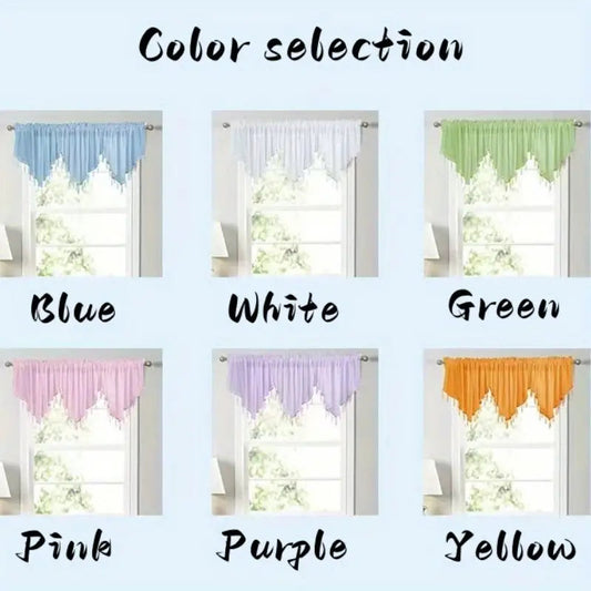 Solid Color Triangle Short Curtain - Kia Day Design