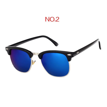 Retro Polarized Sunglasses Blue black