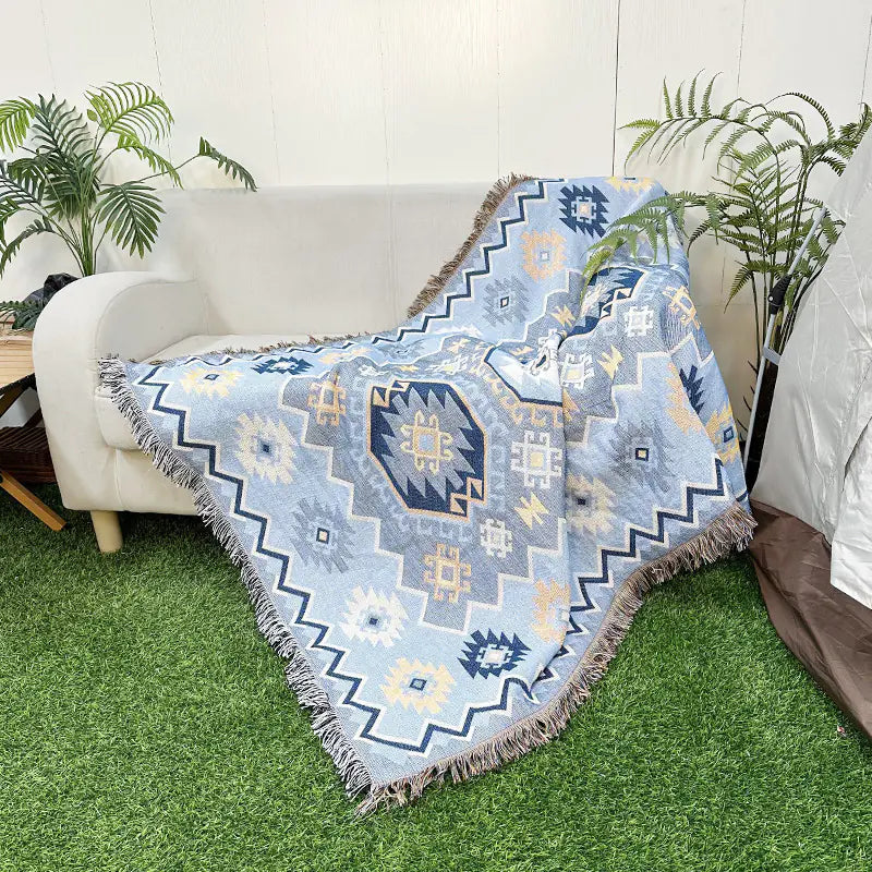 Bohemian Sofa Blanket - Premium Cotton Throw (In Stock) Kia Day Design