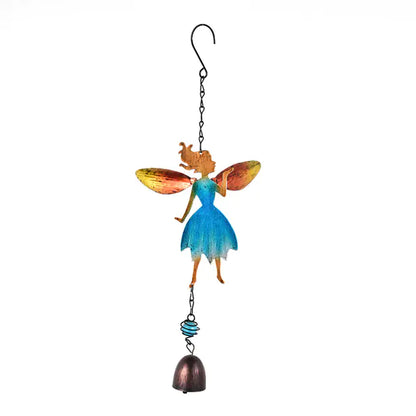 Fairy Angel Metal Wind Chimes - Blue - windchime