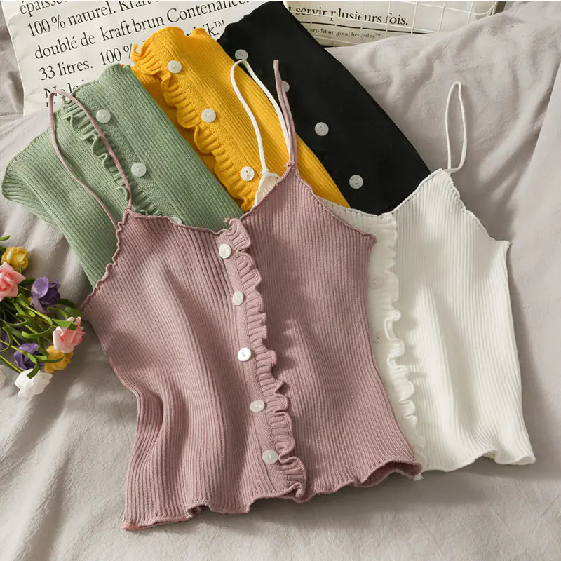 Women's Slim Fit Cotton Knitted Fashion Vest
