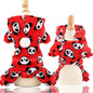 Fleece Dog Jumpsuit Red Large