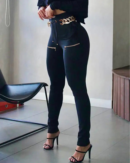 Casual Waist Tie Leggings - Kia Day Design