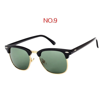 Retro Polarized Sunglasses Dark Green