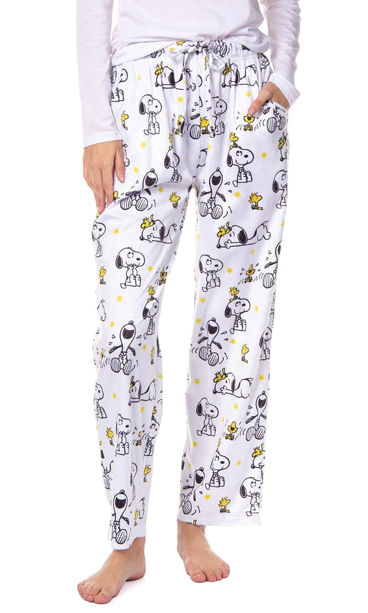 Peanuts Womens Woodstock Snoopy Characters Friends Sleep Pajama Pants (X-Large) Kia Day Design