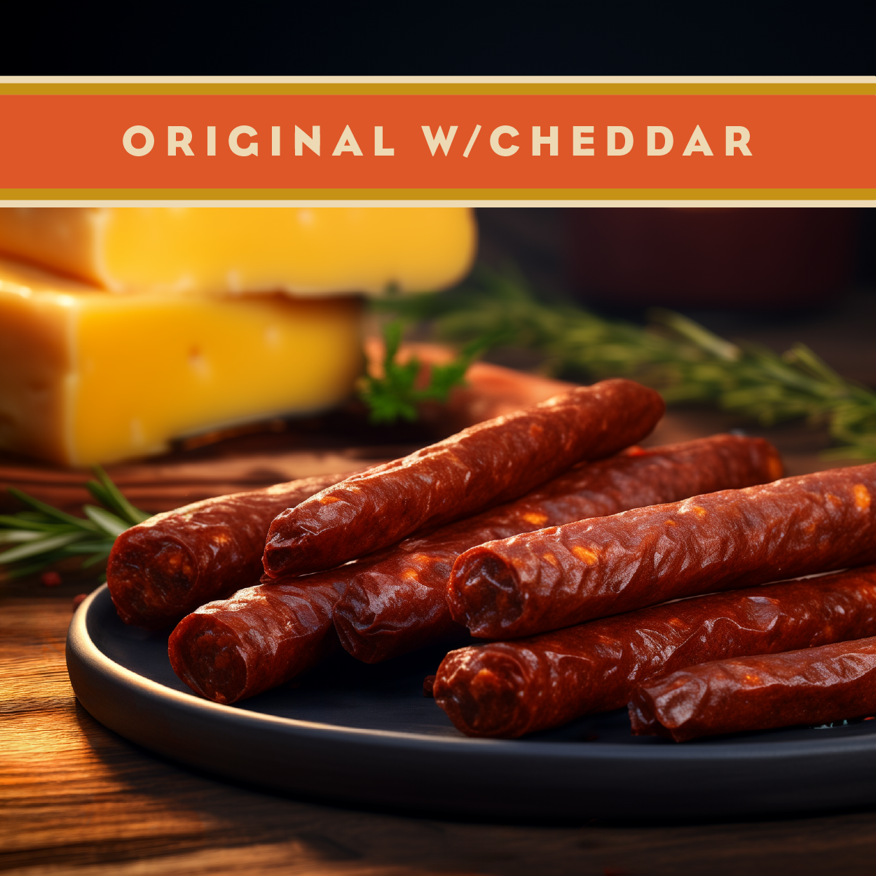 Wisconsin Beef Stick  Original w/Cheddar- Artas'n Meats- {{Product type}}