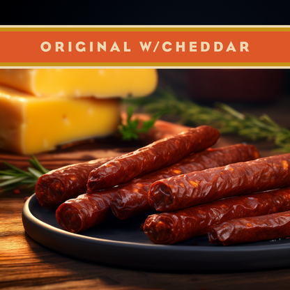 Wisconsin Beef Stick  Original w/Cheddar- Artas'n Meats- {{Product type}}