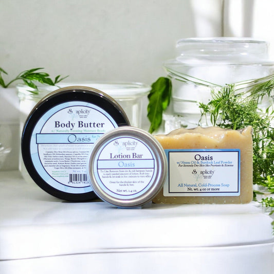Oasis Bundles for Severely Dry Skin - Oasis Soap, Lotion Bar & Body Butter - Bundles