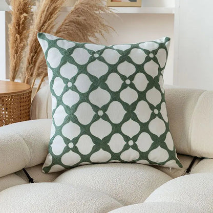 Floral Embroidered Pillow - Kia Day Design