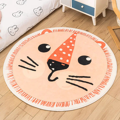 Cute Cartoon Round Rug for Kids' Room and Living Room - Kia Day Design