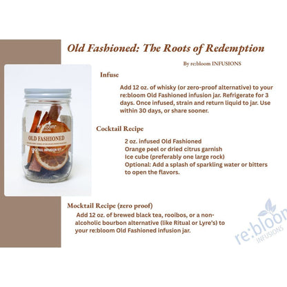 Old Fashioned Cocktail Infusion Kit - -