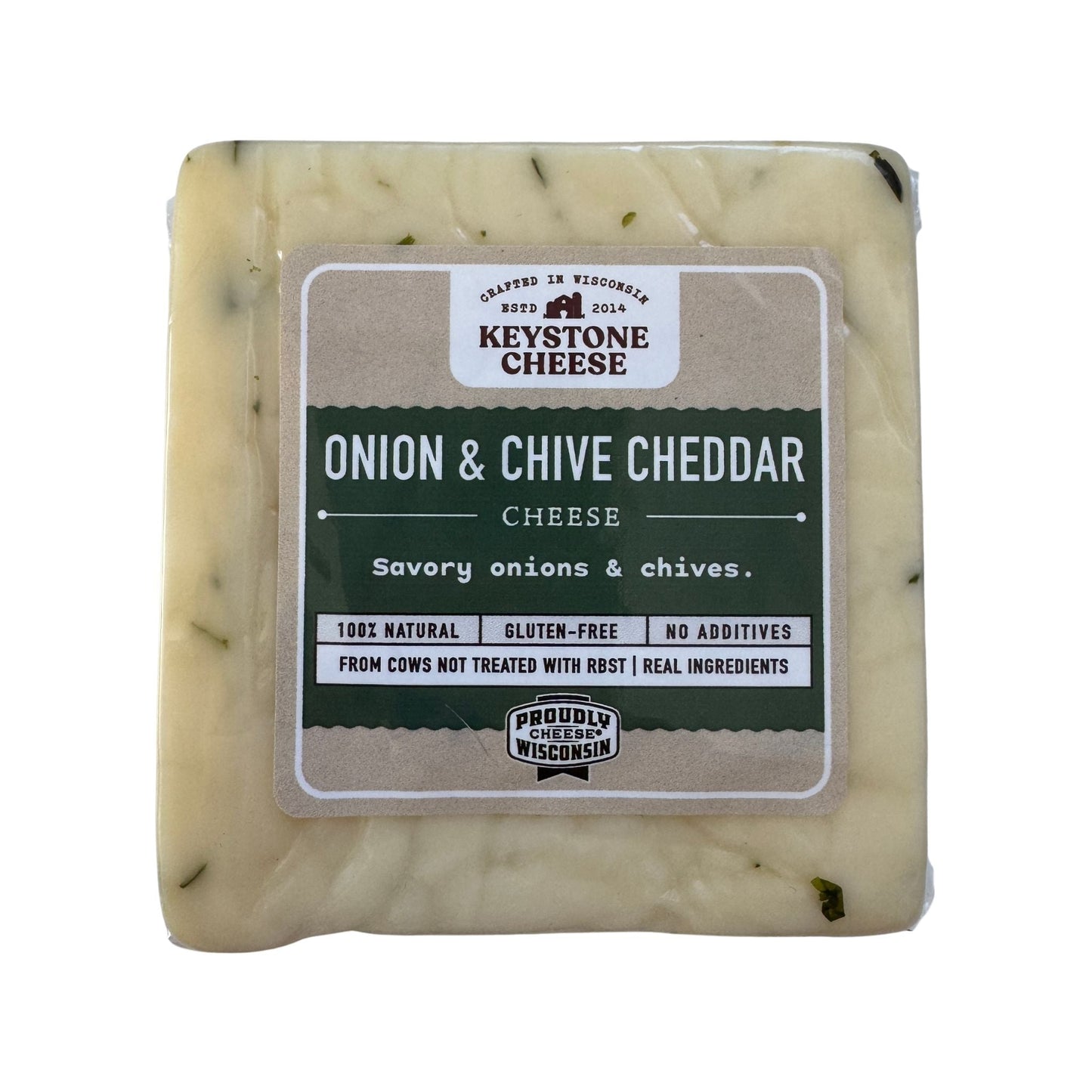 Onion & Chive Cheddar- Keystone Cheese- {{Product type}}
