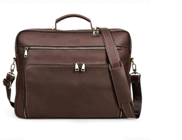 Genuine Leather Executive Briefcase for 15.6" Laptop