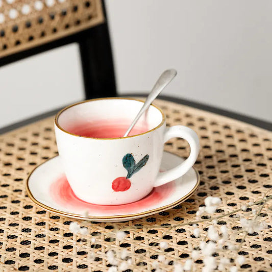 Ceramic Coffee Cup and Saucer Set - - mug