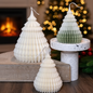 Origami Christmas Tree Candles for Festive Holiday Decor - Large Green - candles