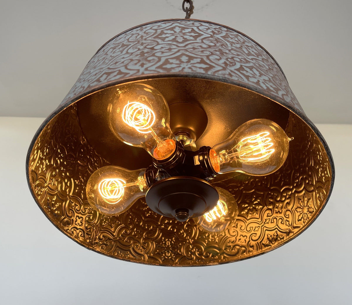 Ornate Copper Farmhouse Chandelier Lighting - - Farmhouse Lighting