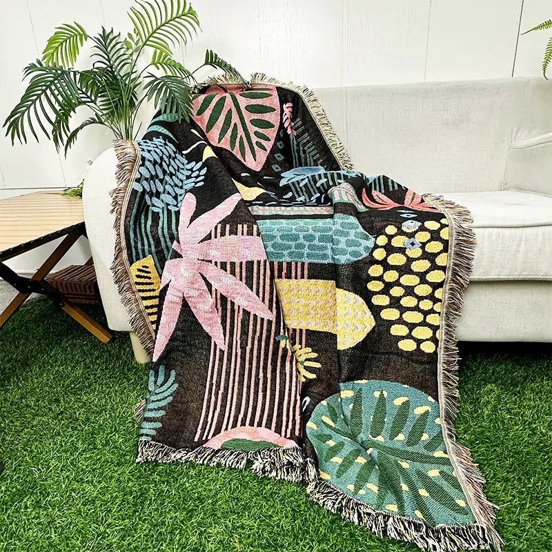 Bohemian Sofa Blanket - Premium Cotton Throw (In Stock) Kia Day Design