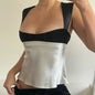 Women Satin Clothes Camisole Crop Tops Summer Kia Day Design