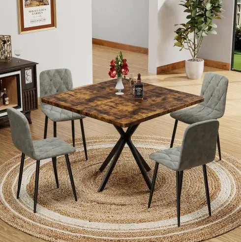 Mid Century Modern Square Dining Table - Kia Day Design