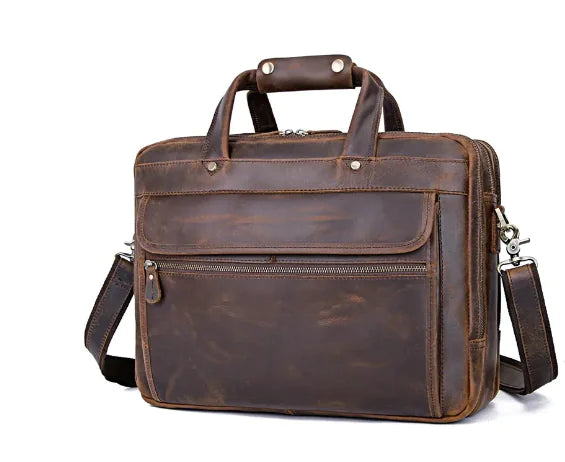 Genuine Leather Executive Briefcase 15.6" (One Piece)