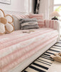 Huierxun Faux Fur Gradient Color Sofa Cover Pink Ombre - Kia Day Design