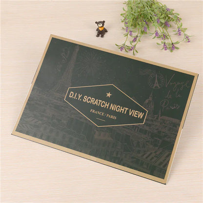 Gold Scratch Art, Egyptian Scratch Art, NYC Scratch Art