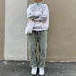Washed Old Double Knee Canvas Pants - Kia Day Design