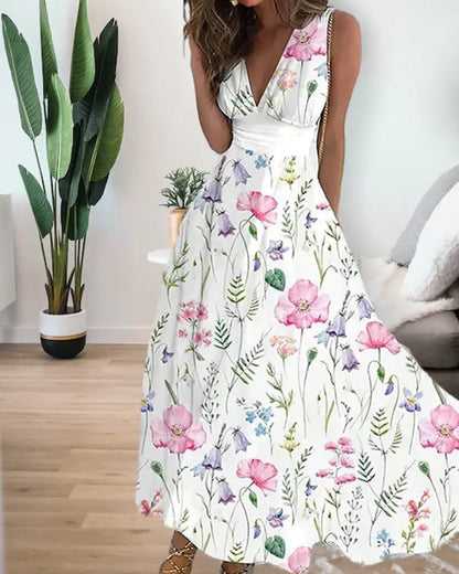 Ladies Floral Summer Long Dress - Kia Day Design