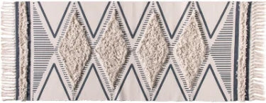 Tufted Cotton Bedside Floor Rug Kia Day Design