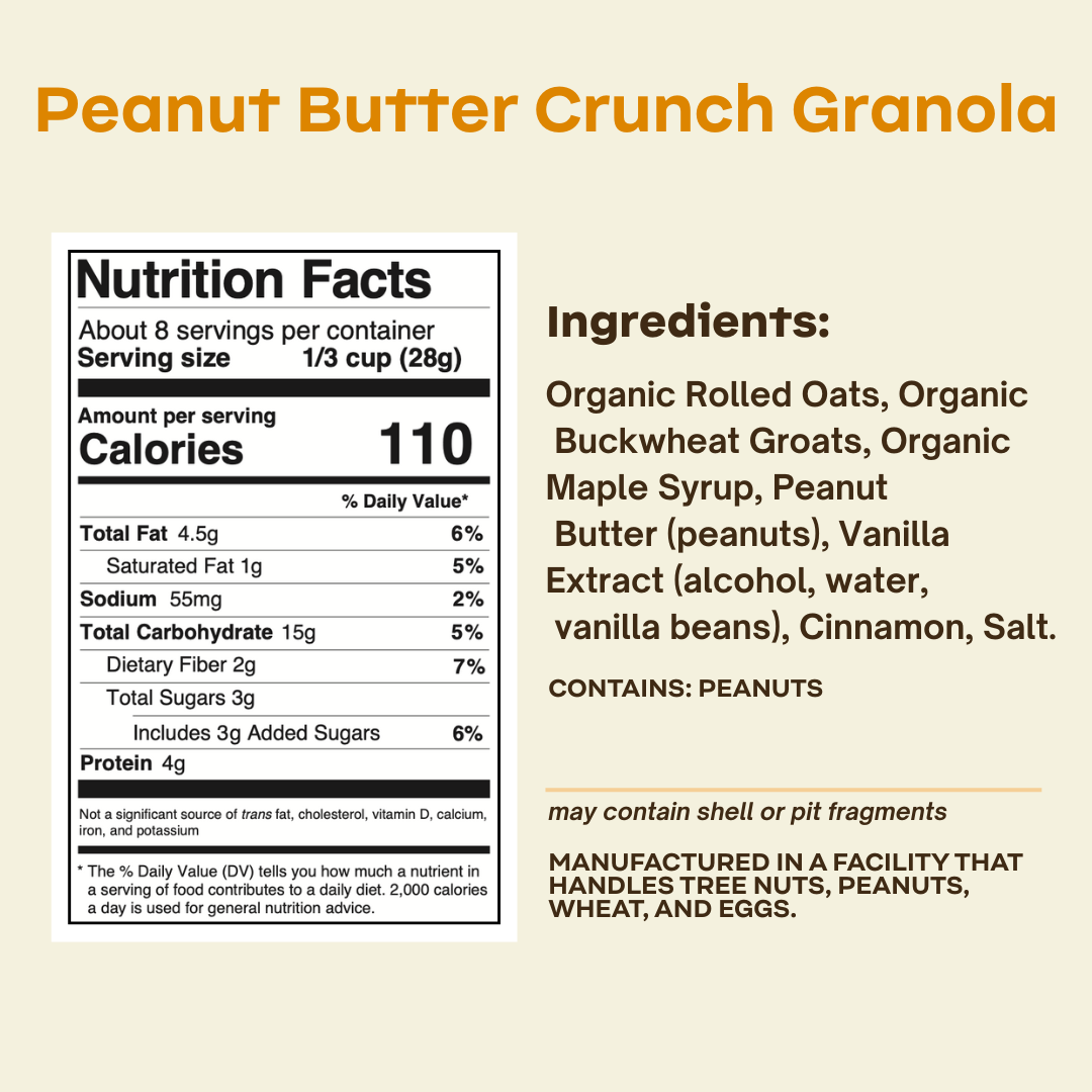 Peanut Butter Crunch Granola - -