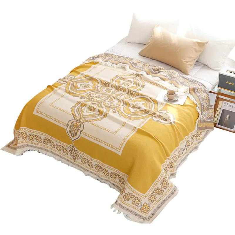 Cotton Tassel Blanket for All Seasons 