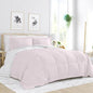 Twin/Twin XL 2-Piece Microfiber Reversible Comforter Set Blush Pink and White - - Bedroom > Comforters and Sets