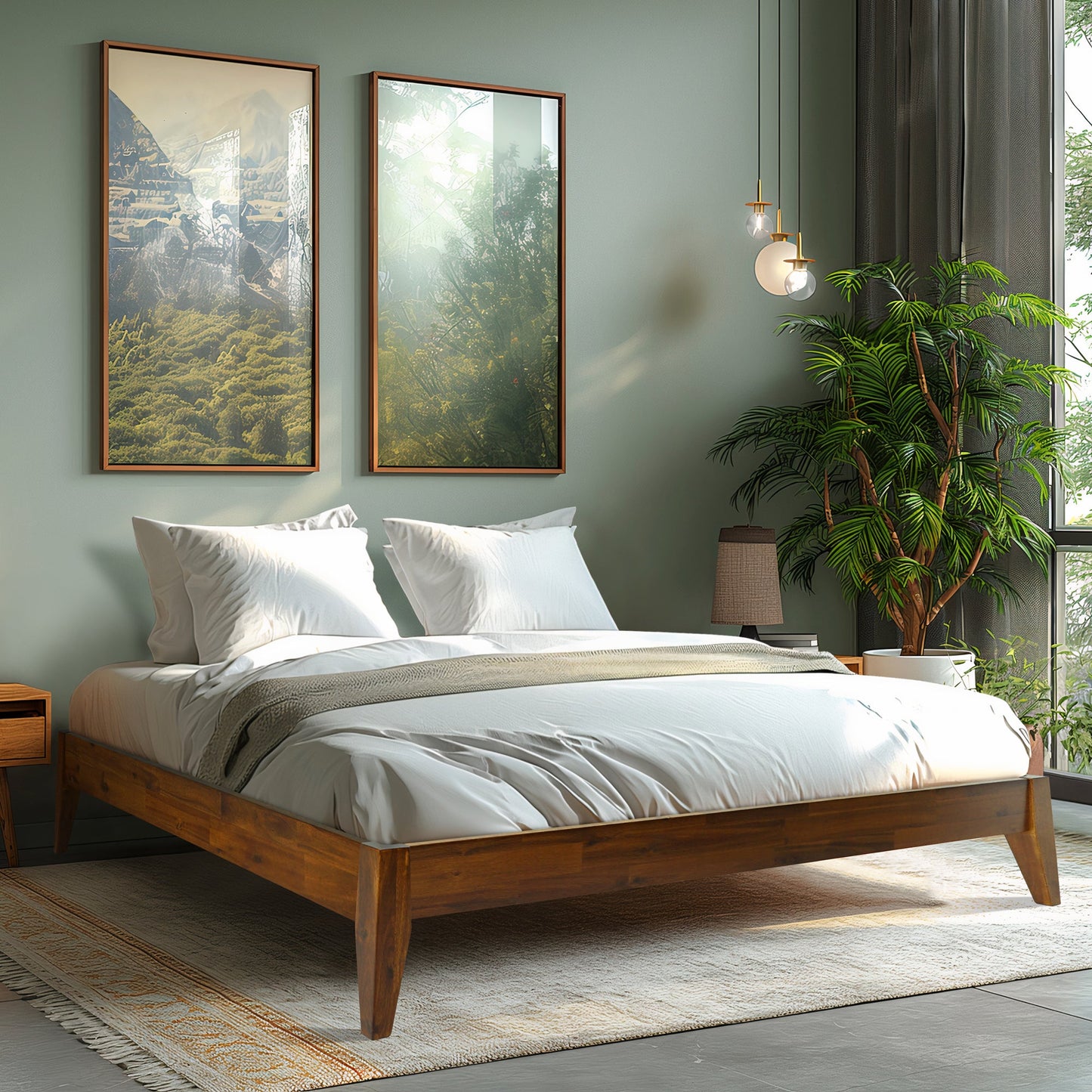 Mervyn Solid Wood Bed Frame - - Bed Frame