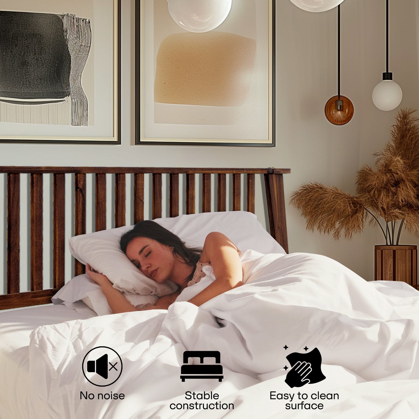Kaylin Solid Wood Bed Frame - - Bed Frame