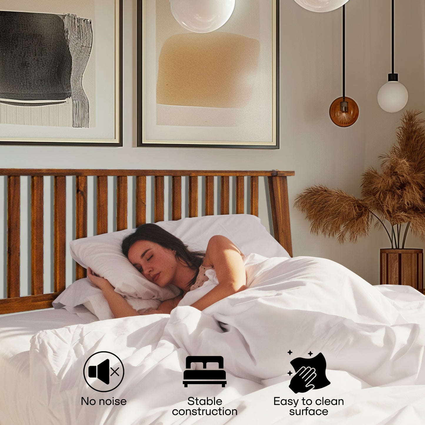 Kaylin Solid Wood Bed Frame - - Bed Frame